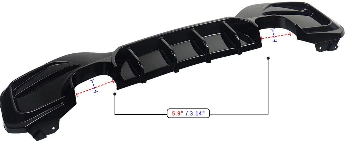 Splitter Diffuser Kronyx - Achterbumper Lip Spoiler Diffuser - Voor BMW F20/F21 - Achter Splitters - Auto accessoires