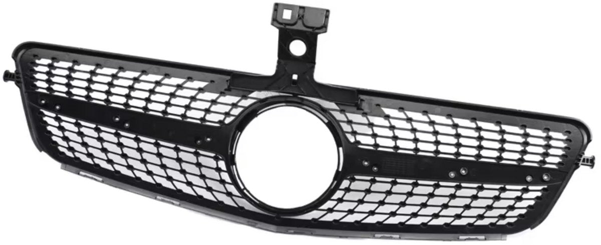 Voorbumper AMG Diamanten Grille - Voor Mercedes W204 C-Klasse Sedan/Estate/Coupé (2007-2013)- Zwarte Radiator Grille - Auto Accessoires