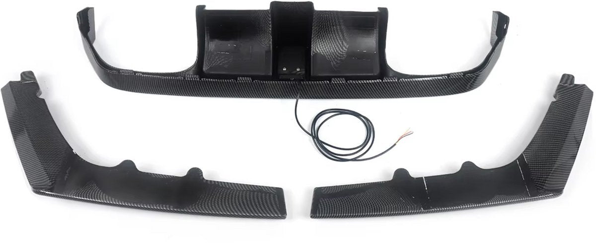 Diffuser LED Dravix - Achterbumper Diffuser Lip met LED - Voor BMW F80 M3/F82 M4 (2015-2020) - Koolstofvezel - Auto accessoires