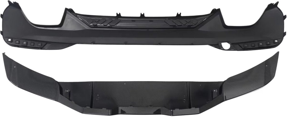 Achterbumper - Voor BMW 5-Serie G30 540i 2017-2020 - Auto accessoires - Diffuser - Carbon stijl