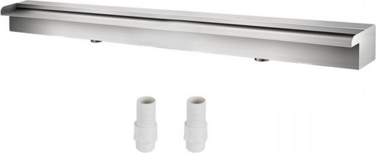 Zwembad fontein - 59CM - Waterval - RVS - Binnen en buiten - Met Connector Slang Klem PTFE Tape