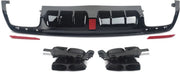 Achterbumper - Voor Mercedes S-Klasse W222 2013-2017 - Auto accessoires - Diffuser - Gloss Zwart - AMG lijn