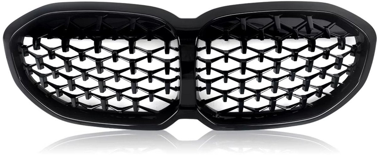 Voorbumper Grille Zorric - Hexa - Voor BMW 1 Serie F40 (2020+) - Diamant Stijl - Gloss Black - Auto accessoires
