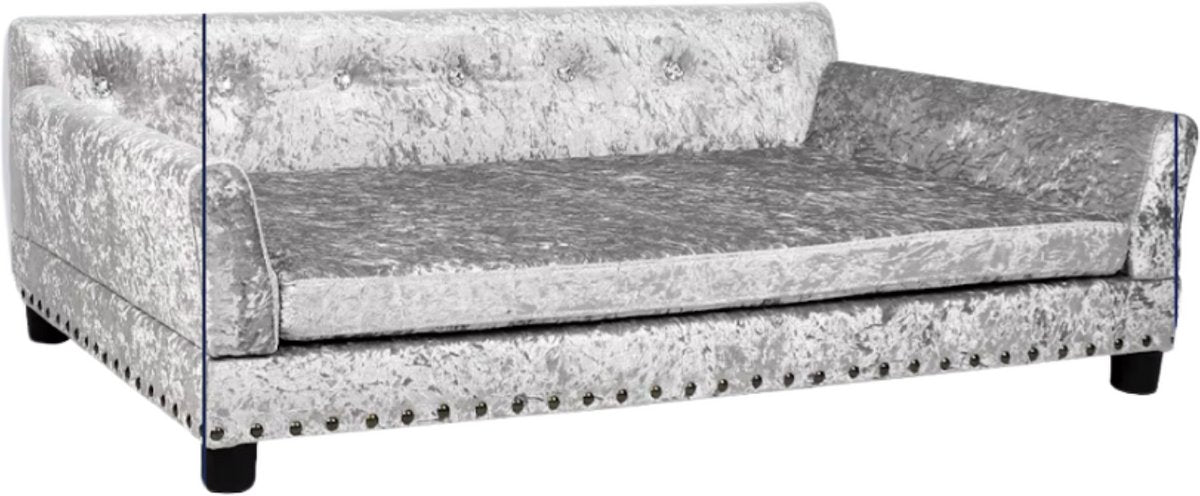 Hondenbank Princesso - 93cm - Hondenbed - Hondensofa op poten - Hondenzetel - Comfort en zacht - Afneembaar kussen - Zacht