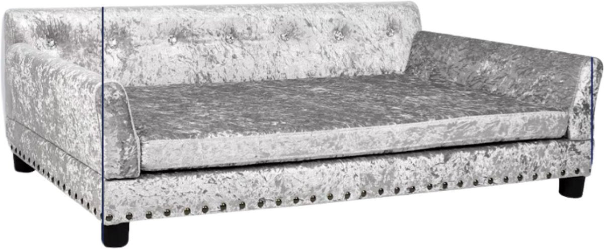 Hondenbank Princesso Fioren - 93cm - Hondenbed - Hondensofa op poten - Hondenzetel - Comfort en zacht - Afneembaar kussen - Zacht