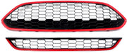 Voorbumper - Voor Ford Fiesta MK7 Facelift 2013-2017 - Auto accessoires - Boven- en ondergrille - Rooster set