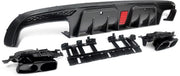 Achterbumper- Voor Mercedes Benz C-Klasse W205 2015-2021- Carbon Look - Met Uitlaat Endtips - Auto Accessoires