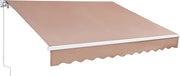 Balkon luifel - Klemluifel beige - 240x210cm - Zonwering buiten - Handmatig uitschuifbaar