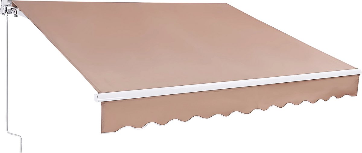 Balkon luifel - Klemluifel beige - 240x210cm - Zonwering buiten - Handmatig uitschuifbaar