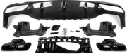 Achterbumper Diffuser - AMG E63 Stijl - Carbon Look - Auto Accessoires - Voor Mercedes W213 E-Klasse (2016-2020)