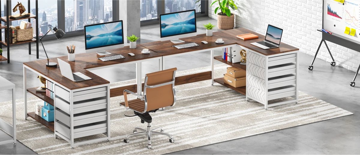 Hoekbureau Dublin - Computerbureau - 150cm - Grijs - Voor thuis of werk - Hout en metaal