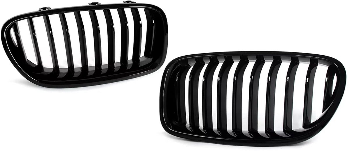 Grille - Voor BMW E92/E93 2dr LCI - Auto accessoires - Niergrille - Dubbelsteg - Gloss Zwart