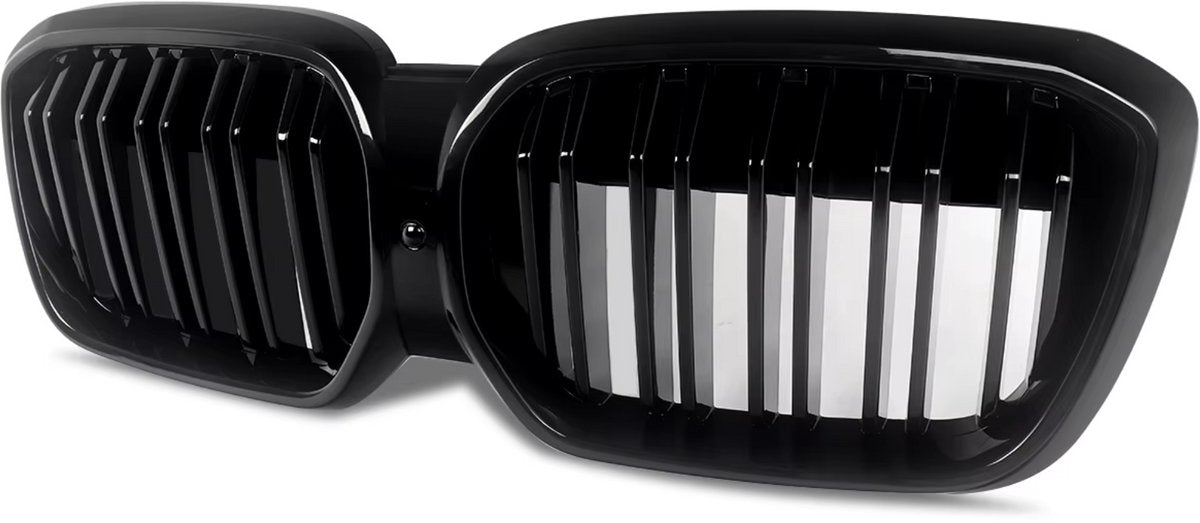 Voorbumper - Voor BMW iX3 G08i 2022-2023 - Auto accessoires - Niergrille - Dual lats - M Look - Gloss Zwart