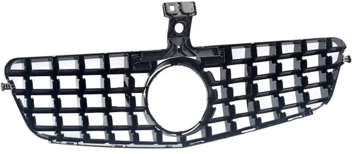 Grille Minor Tavien - Voorbumper grille Minor - GTR Stijl - Chroom + Zwart - Auto Accessoires - Voor Mercedes W204 C250/C300/C350