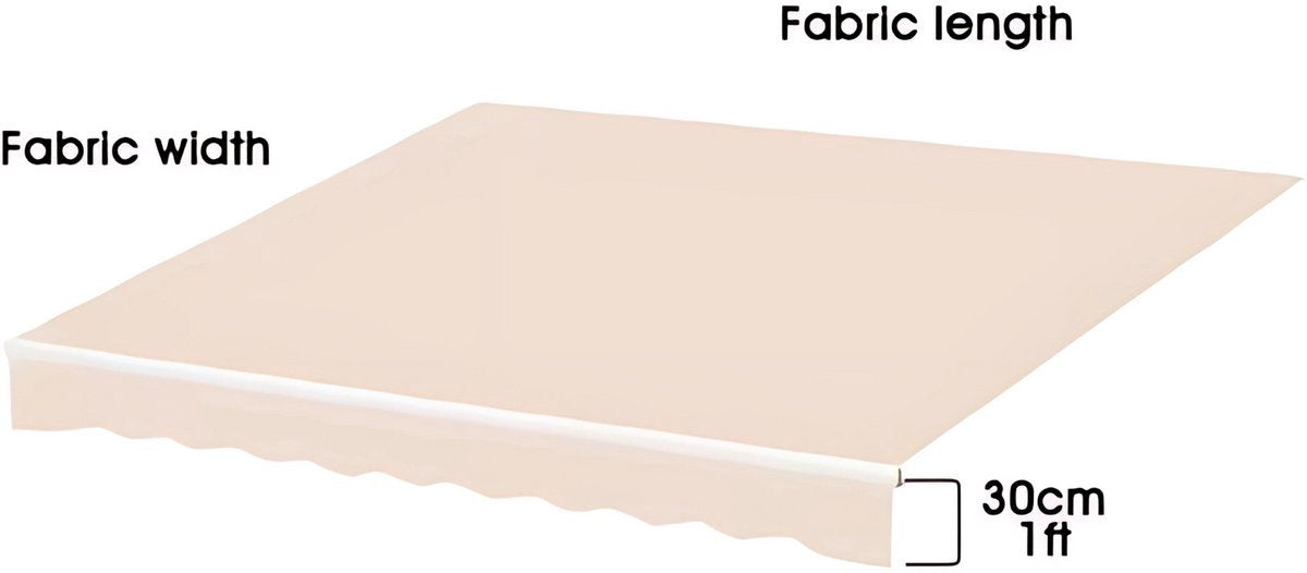 Zonneschermdoek Opulence - 250x200cm - Vervangend Stof 420D Oxford - Schaduwdoek - Luifeldoek - Zonwering - PU coating - Beige