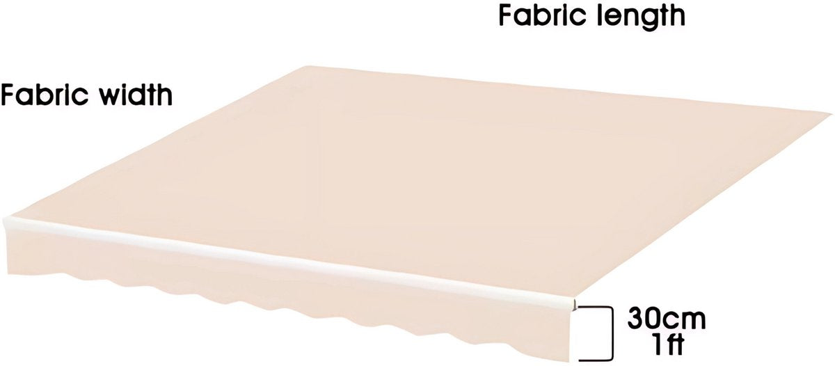 Zonneschermdoek 250x200cm - Vervangend Stof 420D Oxford - Schaduwdoek - Luifeldoek - Zonwering - PU coating - Beige