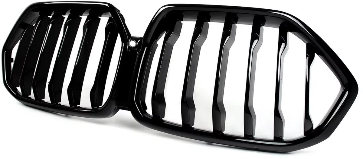 Auto Radiator Nier Kap Grille Enkel Lijn - Voor Bumper Grille Glanzend Zwart - Voor BMW X6 G06 M60i LCI 2024 - Auto Accessoires