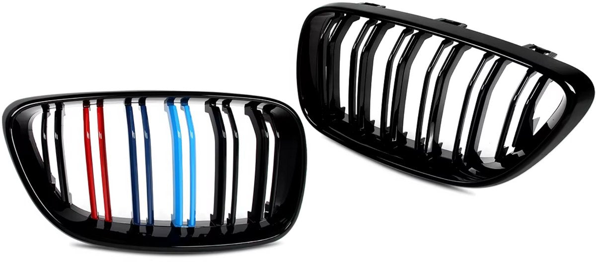 Voorbumper - Voor BMW F22/F23 2 Serie Coupe - Auto accessoires - Niergrille - M-Kleur - Gloss Zwart