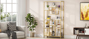Boekenkast Burny - 180cm - Boekenrek Opbergrek - Stellingkast Metaal - Geschikt voor Woonkamer, Kantoor of Slaapkamer