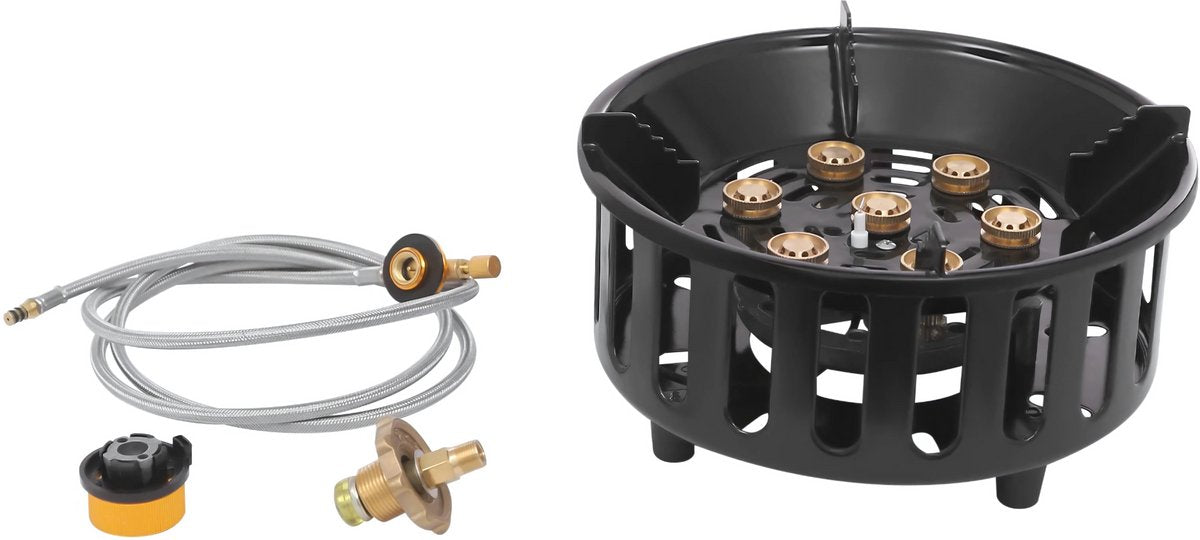 Camping kooktoestel - Campingaz - Gasfornuis - Buitenbrander - Voor Picknick, Frituren & Stomen - Met 3 Adapters - Inclusief Opbergtas