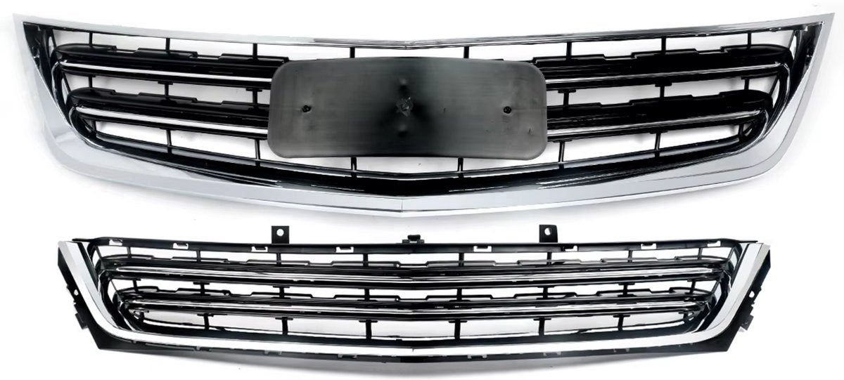 Voorbumper Grille Zolux - Bovenste & Onderste Roosters - Voor Chevrolet Impala (2014-2020) - Chroom + Zwart