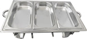 Happyment Buffetwarmer PRO - Chafing Dish - Warmhoudbakken - Warmhoudplaat - 3 x 3 Liter