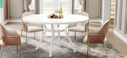 Ronde Eettafel Zurich - Voor 4 personen - 120cm - Voor Keuken of eetkamer - Wit