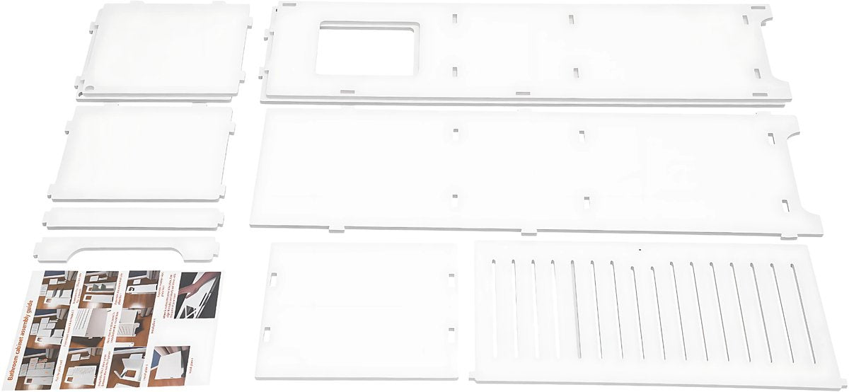 Badkameropbergkast - Badkamermeubel - Ladekast - Voor Badkamer, Slaapkamer & Studeerkamer - 4-Laags Kast - 28x25x90 cm