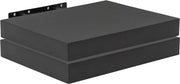 Happyment Zwarte Wandplank - 25cm - Zwevende wandplanken tegen muur - Wandrek - Fotoplank kinderkamer - Boekenplank - Hout MDF - Set van 2