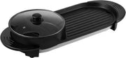 2 in 1 Grill - Gourmet Hot Pot - 2200W - Multifunctioneel 67x28x17 cm - Zwart