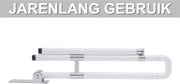 Toilet wandbeugel PRO - Opvouwbaar - Voor badkamer en toilet - Handgreep - 60cm - Steunbeugel met antislip - Ouderen- WC - 70cm