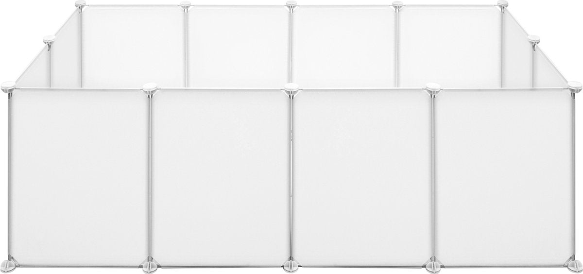 Happyment Dierenren Loca - Extra hoog - Knaagdierenren Ren - Verstelbaar - Konijnenren - Kippenren - Puppyren - Kattenren - Zwart - 142x72x45 cm