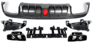 Achter Diffuser met Uitlaat Endtips - Voor Mercedes C-Klasse W205 (2015-2021) - Carbon Look - Auto Accessoires