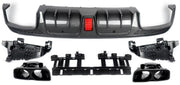 Diffuser Endline - Achter Diffuser met Uitlaat Endtips - Voor Mercedes C-Klasse W205 (2015-2021) - Carbon Look - Auto Accessoires