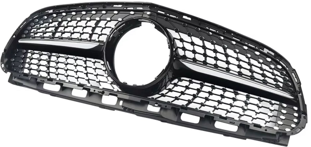 Voorbumper grille Noir - Voor Mercedes E-Klasse W212 (2014-2016) - Diamant E63 AMG Look - Gloss Black - Auto Accessoires