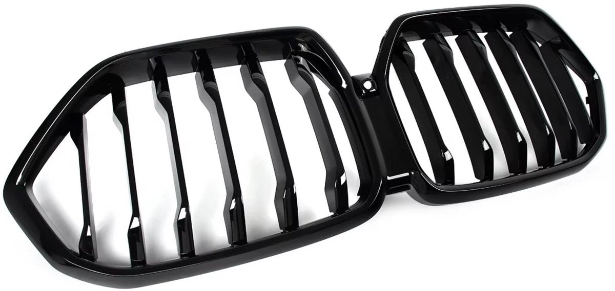 Auto Radiator Nier Kap Grille Enkel Lijn - Voor Bumper Grille Glanzend Zwart - Voor BMW X6 G06 M60i LCI 2024 - Auto Accessoires