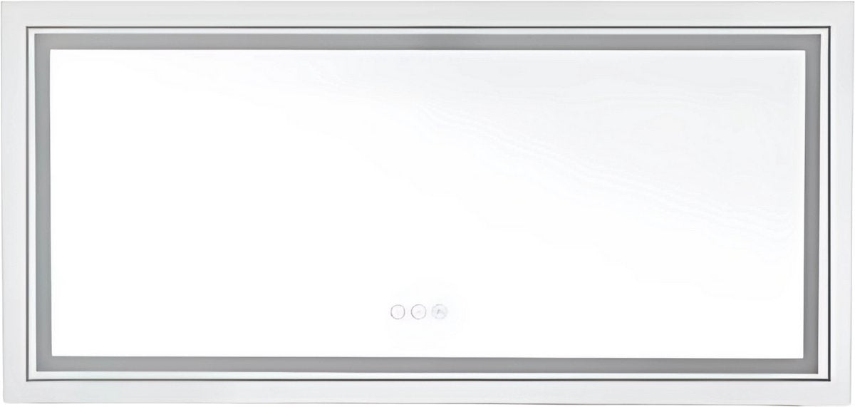 Badkamerspiegel Chateau - Met verlichting - 120x60cm - Spiegel voor Badkamer, Make-up & Wandmontage - Dimbaar licht