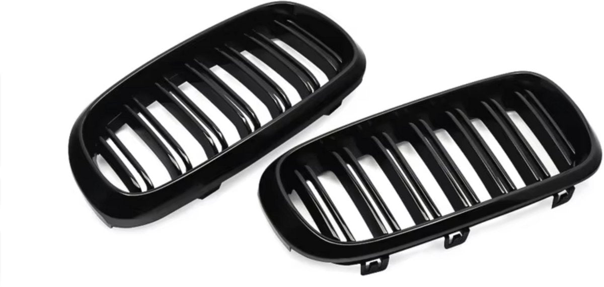 Grille - Voor BMW X5/X6 F15/F16 F85/F86 2014-2017 - Auto accessoires - Niergrille - Gloss Zwart - Dubbele lijn