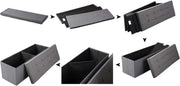 Bolt Edge Opbergbank - Lichtgrijs - Met opbergruimte - Zitbank - 110x37.5x38cm