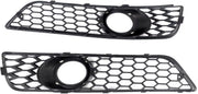 Mistlamp Grille Covers - Honingraat Zwart - Voor Audi A3 8P (2009-2012) - Voorbumper Accessoire
