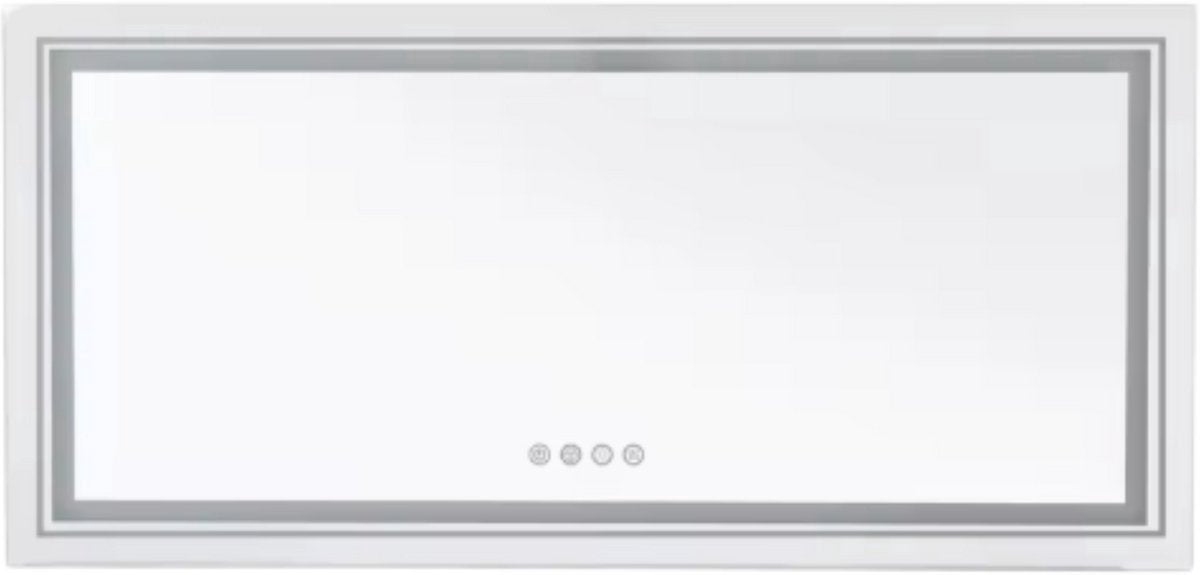 Badkamerspiegel Luvio Grandiose - Met RGB verlichting - 120x80cm - Rechthoekig - Voor Badkamer, Make-up & Wandmontage - Dimbaar licht