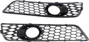 Mistlamp Covers Straton - Honingraat Zwart - Voor Audi A3 8P (2009-2012) - Voorbumper Accessoire
