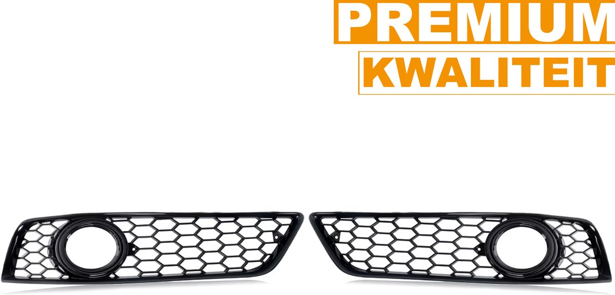 Grille - Voor Audi A3 8P 2009-2012 - Auto accessoires - Mistlichtgrille - Honingraat grille - Zwart