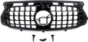 GT Grille Nitros - Voorbumper Grille - Voor Mercedes GLA-Klasse H247 (2020-2023) - Glanzend Zwart - GT Stijl - Auto Accessoires