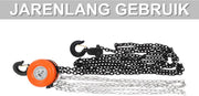 Handkettingtakel - Voor hijsen en tillen - Handmatige kettingtakel - Capaciteit 2000 kg