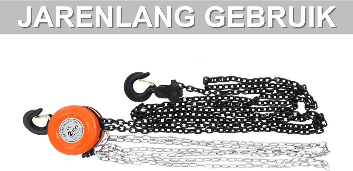 Handkettingtakel - Voor hijsen en tillen - Handmatige kettingtakel - Capaciteit 2000 kg