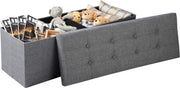 Bolt Edge Opbergbank - Lichtgrijs - Met opbergruimte - Zitbank - 110x37.5x38cm