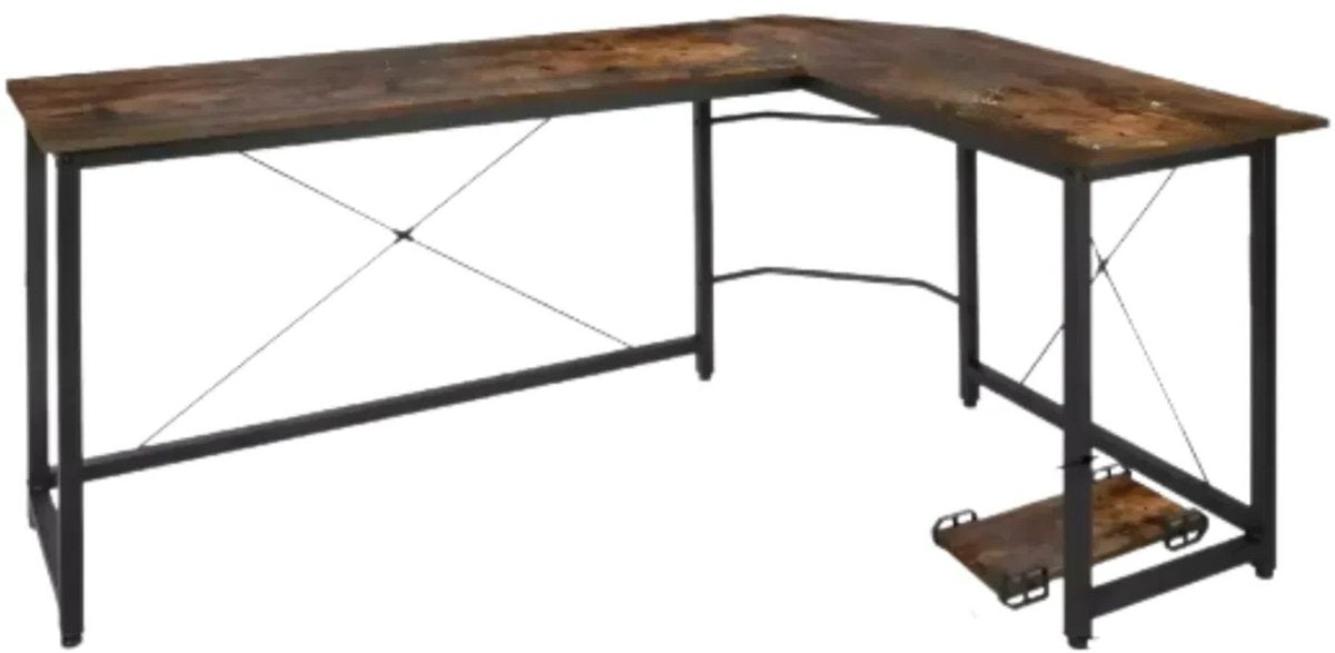 L-vorm Bureau - 170cm - Vintage - Hoekbureau - Computer, Gaming & Laptop Bureau - Thuiskantoor - Tafel