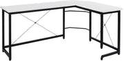 L-Vormig Thuis Bureau 167 cm - Voor Kantoor, Thuiswerk & Gaming - Stabiel Workstation - Wit