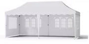 Partytent XL - Met zijwanden - Wit - 300x600cm - Opvouwbaar - Easy up - Paviljoen - Waterdicht weerbestendig - In hoogte verstelbaar